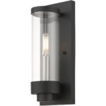 20721-14 1 Light Textured Black Outdoor ADA Wall Lantern-Lighting LumensLantern