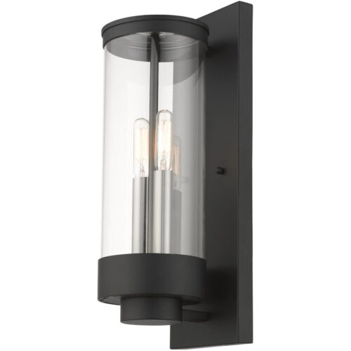 20722-14 2 Light Textured Black Outdoor Wall Lantern-Lighting LumensLantern