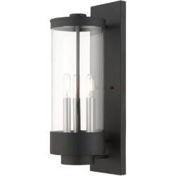 20724-14 3 Light Textured Black Outdoor Wall Lantern-Lighting LumensLantern