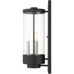 20724-14 3 Light Textured Black Outdoor Wall Lantern-Lighting LumensLantern