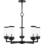 20725-14 5 Light Textured Black Outdoor Chandelier-Lighting LumensChandeliers