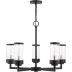 20725-14 5 Light Textured Black Outdoor Chandelier-Lighting LumensChandeliers