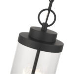 20727-14 3 Light Textured Black Outdoor Pendant Lantern-Lighting LumensLantern