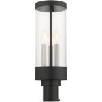 20728-14 3 Light Textured Black Outdoor Post Top Lantern-Lighting LumensLantern