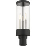 20728-14 3 Light Textured Black Outdoor Post Top Lantern-Lighting LumensLantern