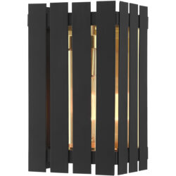 6 inch 1 Light Black Outdoor Wall Lantern with Clear Glass Shade-Lighting LumensLantern