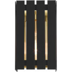 6 inch 1 Light Black Outdoor Wall Lantern with Clear Glass Shade-Lighting LumensLantern