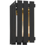 6 inch 1 Light Black Outdoor Wall Lantern with Clear Glass Shade-Lighting LumensLantern