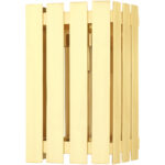 6 inch 1 Light Satin Brass Outdoor Wall Lantern with Clear Glass Shade-Lighting LumensLantern