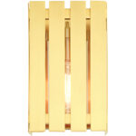 6 inch 1 Light Satin Brass Outdoor Wall Lantern with Clear Glass Shade-Lighting LumensLantern