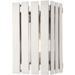 6 inch 1 Light Brushed Nickel Outdoor Wall Lantern with Clear Glass Shade-Lighting LumensLantern