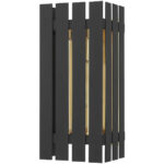 6 inch 1 Light Black Outdoor Wall Lantern with Clear Glass Shade-Lighting LumensLantern