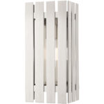 6 inch 1 Light Brushed Nickel Outdoor Wall Lantern with Clear Glass Shade-Lighting LumensLantern