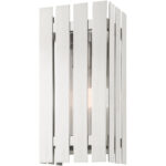 6 inch 1 Light Brushed Nickel Outdoor Wall Lantern with Clear Glass Shade-Lighting LumensLantern