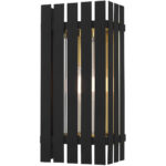 8 inch 1 Light Black Outdoor Wall Lantern with Clear Glass Shade-Lighting LumensLantern