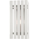 8 inch 1 Light Brushed Nickel Outdoor Wall Lantern with Clear Glass Shade-Lighting LumensLantern