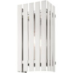 8 inch 1 Light Brushed Nickel Outdoor Wall Lantern with Clear Glass Shade-Lighting LumensLantern