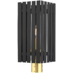 8 Sq. inch 1 Light Black Outdoor Post Top Lantern with Clear Glass Shade-Lighting LumensLantern