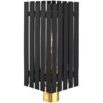 8 Sq. inch 1 Light Black Outdoor Post Top Lantern with Clear Glass Shade-Lighting LumensLantern