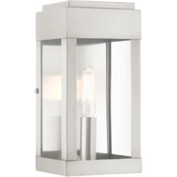 21231-91 1 Light Brushed Nickel Outdoor ADA Wall Lantern-Lighting LumensLantern