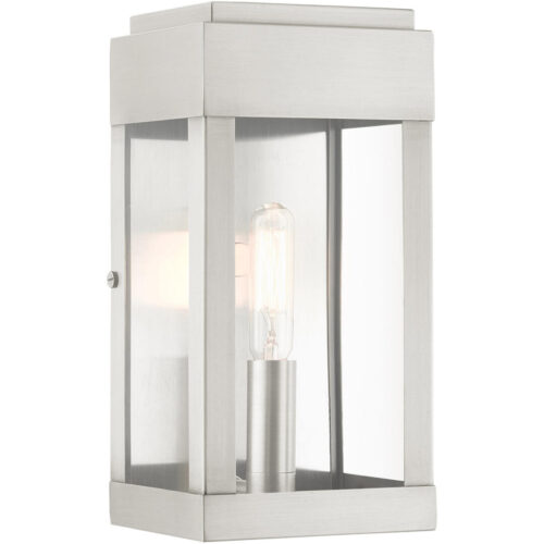 21231-91 1 Light Brushed Nickel Outdoor ADA Wall Lantern-Lighting LumensLantern