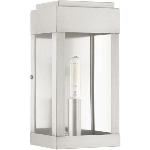 21231-91 1 Light Brushed Nickel Outdoor ADA Wall Lantern-Lighting LumensLantern