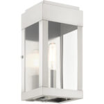 21231-91 1 Light Brushed Nickel Outdoor ADA Wall Lantern-Lighting LumensLantern