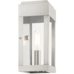 21231-91 1 Light Brushed Nickel Outdoor ADA Wall Lantern-Lighting LumensLantern