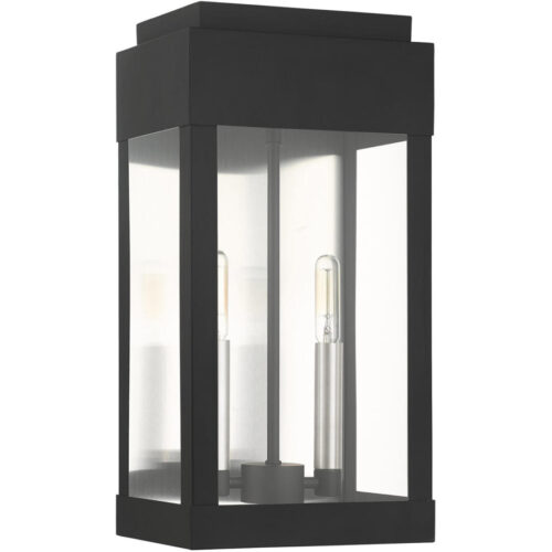 21235-04 2 Light Black Outdoor Wall Lantern-Lighting LumensLantern