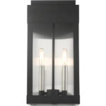 21235-04 2 Light Black Outdoor Wall Lantern-Lighting LumensLantern