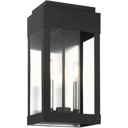 21235-04 2 Light Black Outdoor Wall Lantern-Lighting LumensLantern