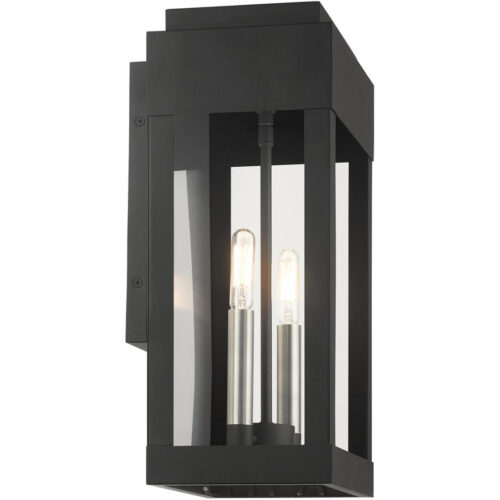 21235-04 2 Light Black Outdoor Wall Lantern-Lighting LumensLantern