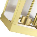 21235-12 2 Light Satin Brass Outdoor Wall Lantern-Lighting LumensLantern