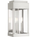 21235-91 2 Light Brushed Nickel Outdoor Wall Lantern-Lighting LumensLantern