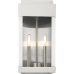 21235-91 2 Light Brushed Nickel Outdoor Wall Lantern-Lighting LumensLantern