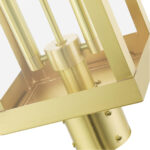 21236-12 2 Light Satin Brass Outdoor Post Top Lantern-Lighting LumensLantern