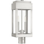 21236-91 2 Light Brushed Nickel Outdoor Post Top Lantern-Lighting LumensLantern