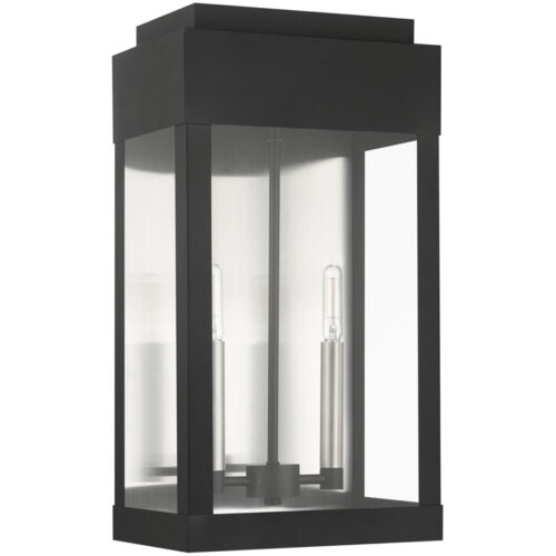 21238-04 2 Light Black Outdoor Wall Lantern-Lighting LumensLantern