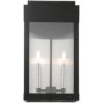 21238-04 2 Light Black Outdoor Wall Lantern-Lighting LumensLantern