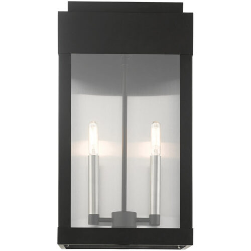 21238-04 2 Light Black Outdoor Wall Lantern-Lighting LumensLantern