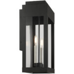 21238-04 2 Light Black Outdoor Wall Lantern-Lighting LumensLantern