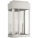 21238-91 2 Light Brushed Nickel Outdoor Wall Lantern-Lighting LumensLantern