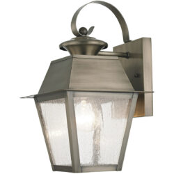 7.5 inch 1 Light VPW Outdoor Wall Lantern Pendant Lighting Fixture with Seeded Glass Shade-Lighting LumensLantern