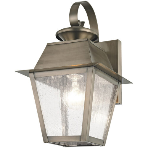 7.5 inch 1 Light VPW Outdoor Wall Lantern Pendant Lighting Fixture with Seeded Glass Shade-Lighting LumensLantern