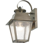 7.5 inch 1 Light VPW Outdoor Wall Lantern Pendant Lighting Fixture with Seeded Glass Shade-Lighting LumensLantern