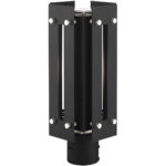 6.625 Sq. inch 1 Light Black Outdoor Post Top Lantern with Clear Glass Shade-Lighting LumensLantern