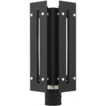 8.625 Sq. inch 1 Light Black Outdoor Post Top Lantern with Clear Glass Shade-Lighting LumensLantern