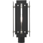 8.625 Sq. inch 1 Light Black Outdoor Post Top Lantern with Clear Glass Shade-Lighting LumensLantern