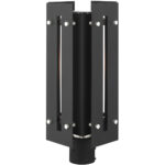 8.625 Sq. inch 1 Light Black Outdoor Post Top Lantern with Clear Glass Shade-Lighting LumensLantern