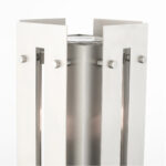 8.625 Sq. inch 1 Light Brushed Nickel Outdoor Post Top Lantern with Clear Glass Shade-Lighting LumensLantern